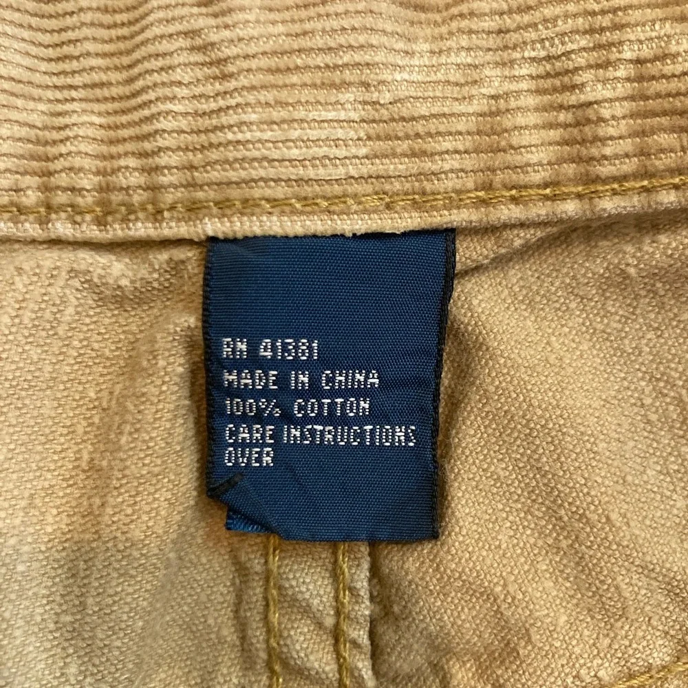 Polo Ralph Lauren Men 30x30 (Fit 29.5x29.5) Corduroy Pants Tan Straight Cotton